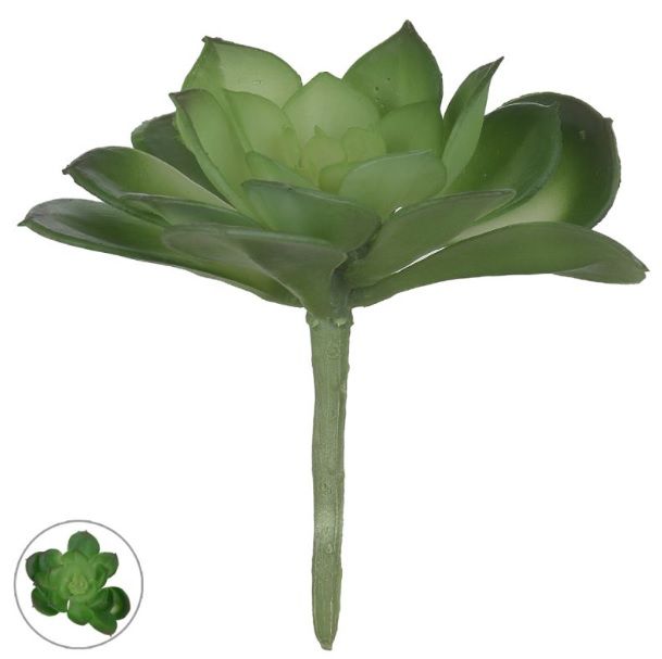 Suculenta Verde artificial 9cm - 19126010 - Foto 0