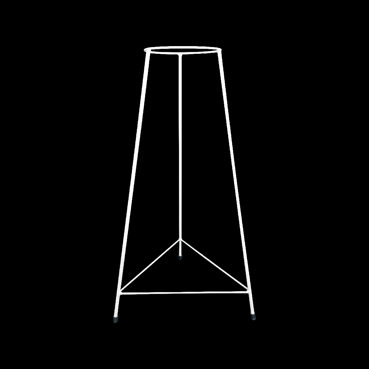 Suporte Tripé Triangular Branco 50cm para Vaso Autoirrigável Médio N03 Raiz