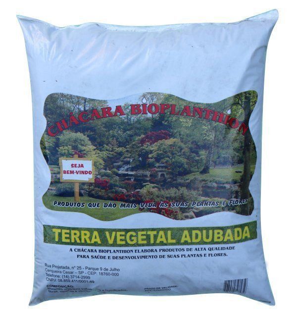 Terra Vegetal Adubada 5kg Bioplanthion - Foto 0