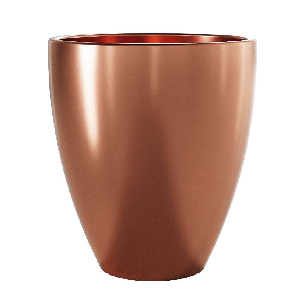 Vaso de Cerâmica Frankfurt 15,5cm x 14cm cor Bronze - Foto 0
