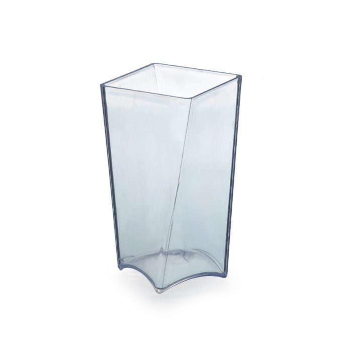 Vaso Elegance Torcido Cristal Incolor 19,5cm x 10cm - Foto 0