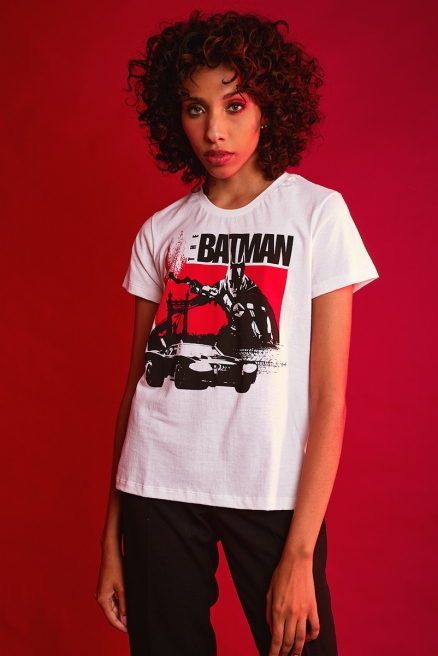 Camiseta Babylook The Batman Quadriculado