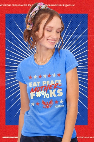 Camiseta Feminina Eat Peace Mother F#%ks