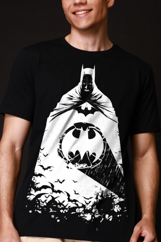 Camiseta Masculina Batman P&B