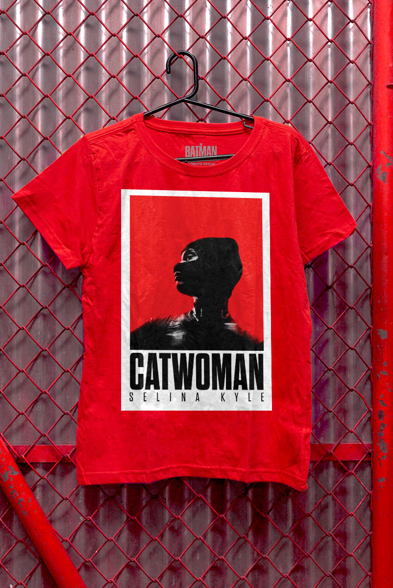 Camiseta Babylook The Batman Catwoman Red Pôster