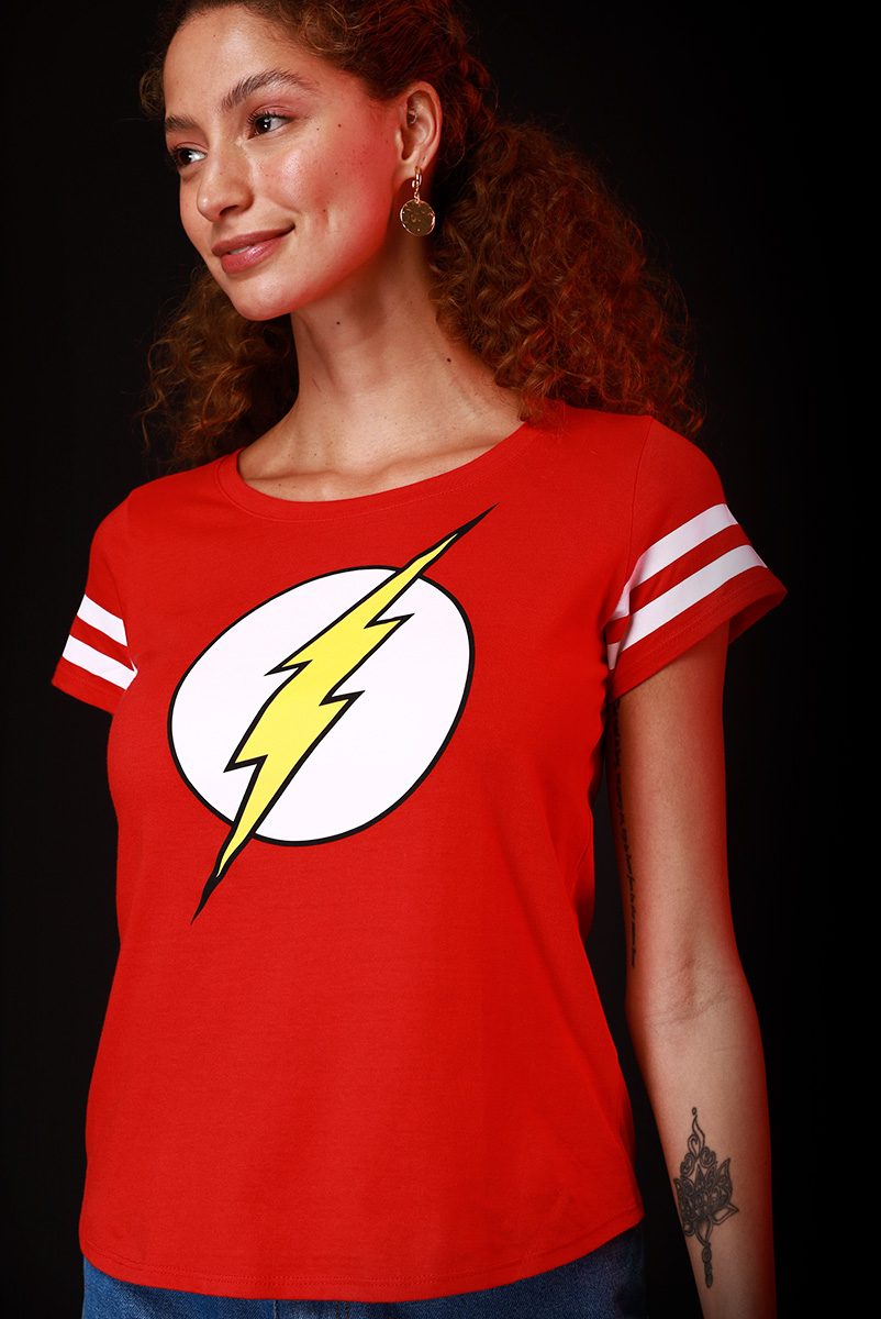 Camiseta Athletic Feminina The Flash Logo