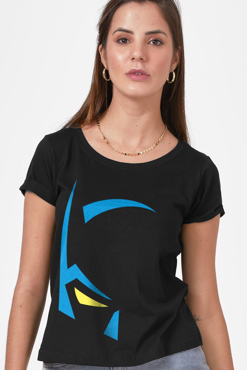 Camiseta Feminina Batman Mask Minimalismo
