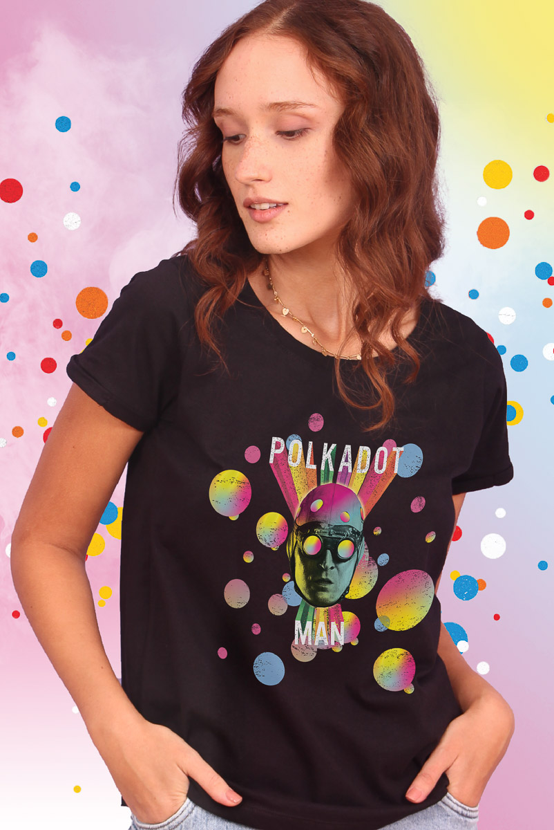 Camiseta Feminina Esquadrão Suicida Polkadot Colored Balls
