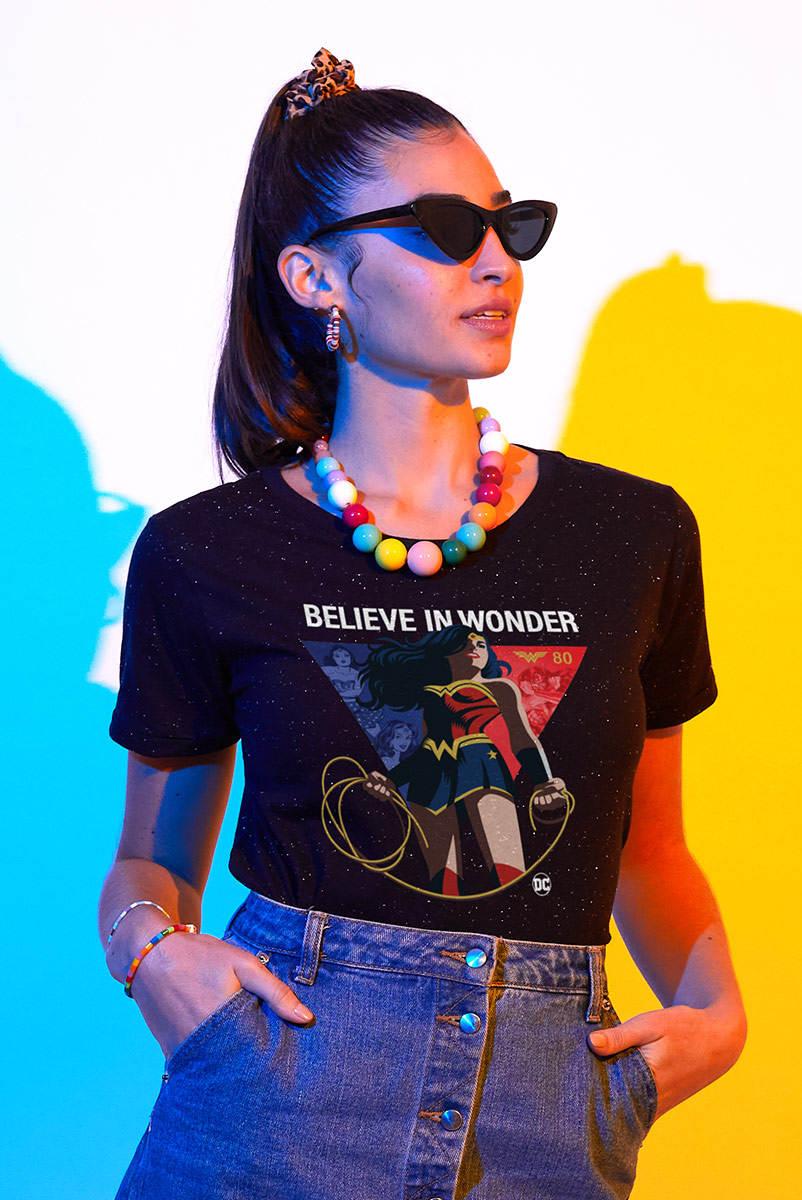 Camiseta Feminina Mulher Maravilha Believe In Wonder