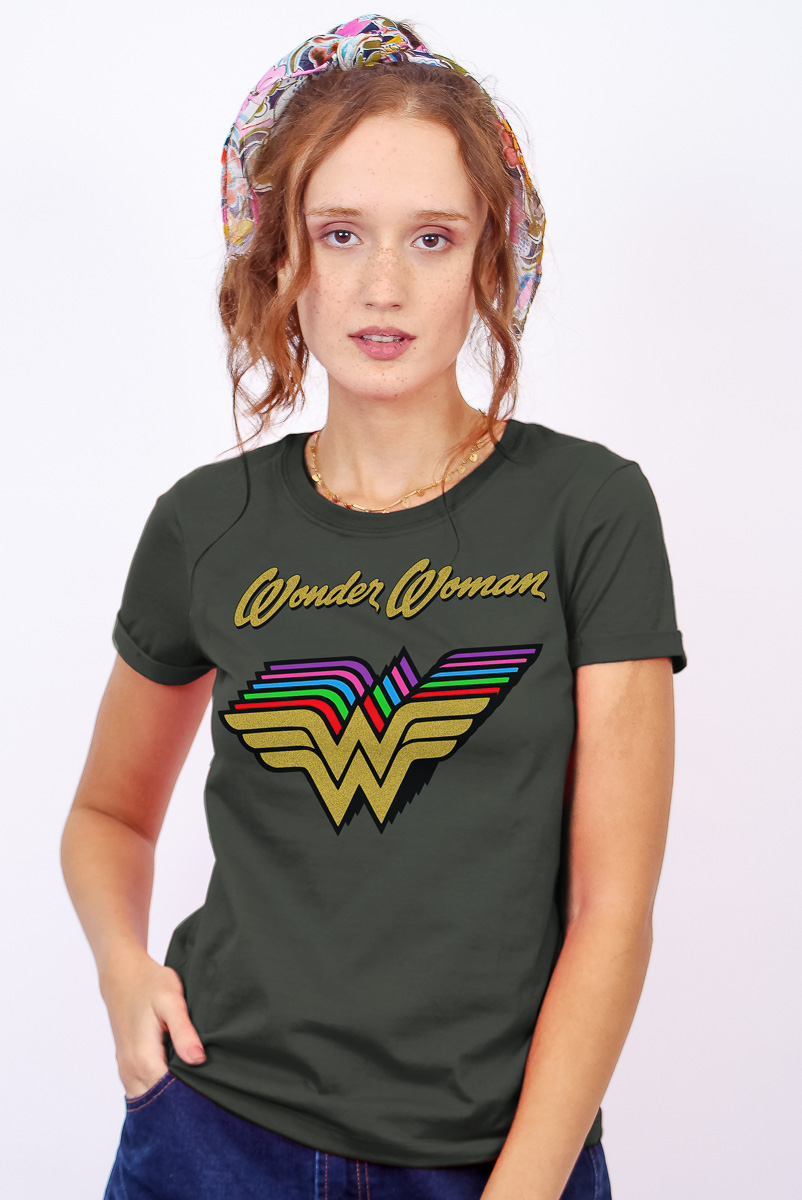 Camiseta Feminina Mulher Maravilha Logo
