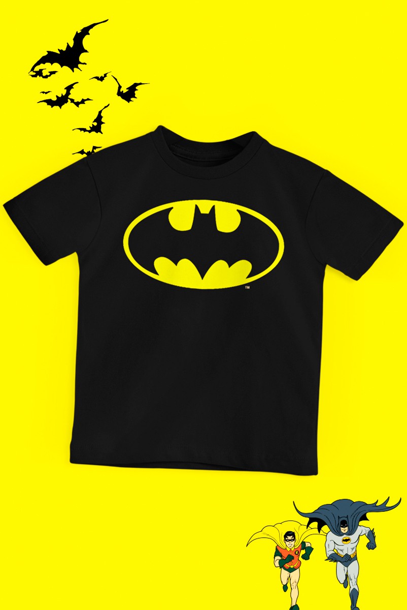 Camiseta Infantil Batman Logo Clássico