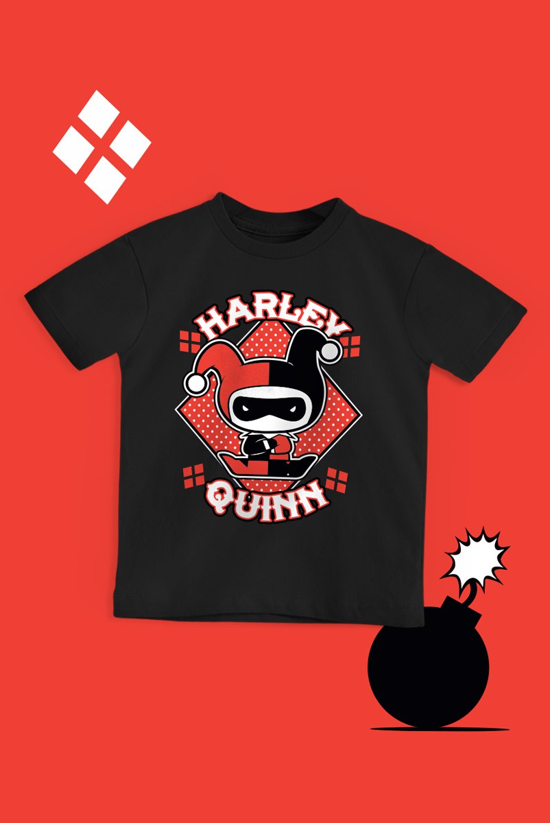 Camiseta Infantil Harley Quinn Angry