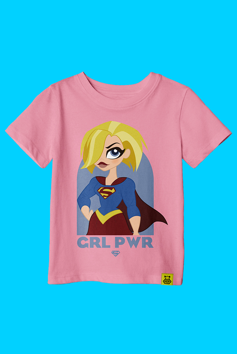 Camiseta Infantil Supergirl Poderosa