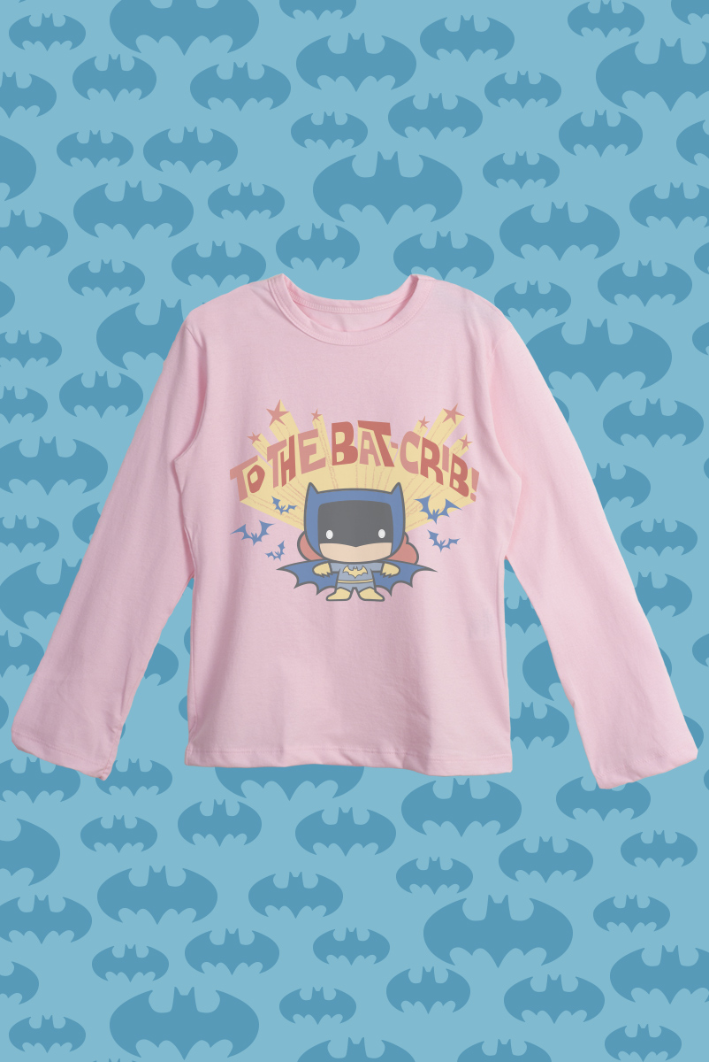 Camiseta Manga Longa Infantil Batman Bat-crib