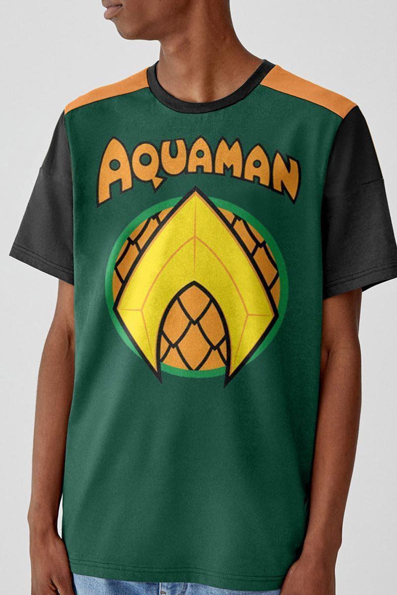 Camiseta Masculina Aquaman Logo