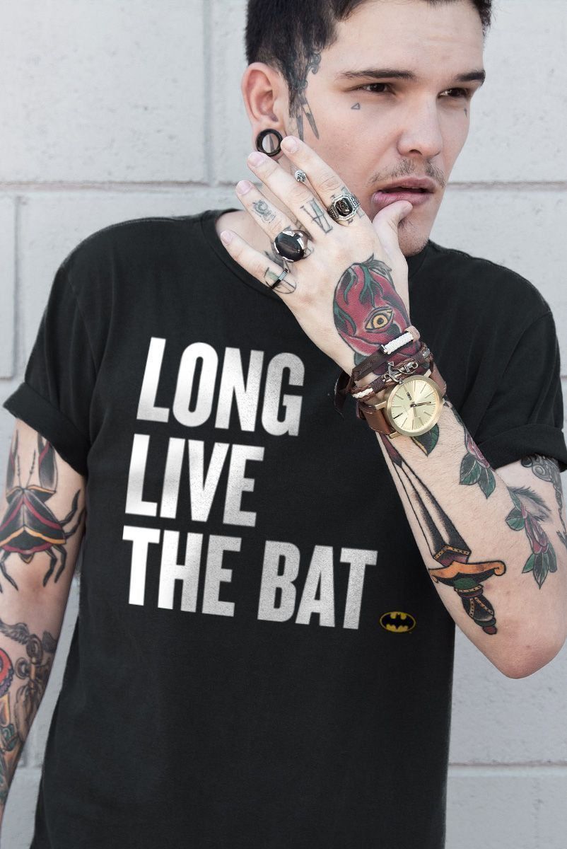 Camiseta Masculina Batman 80 Anos Long Live The Bat