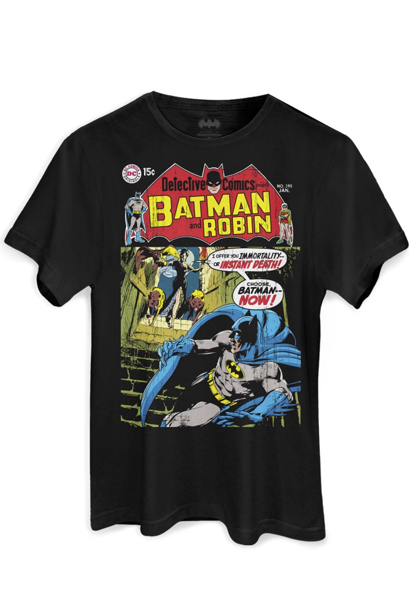 Camiseta Masculina Batman Capa HQ Imortalidade - Detective Comics N. 395