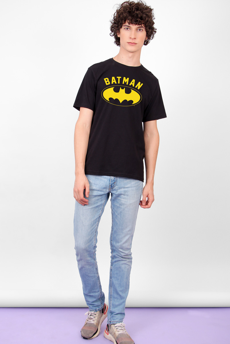 Camiseta Masculina Batman Logo Yellow