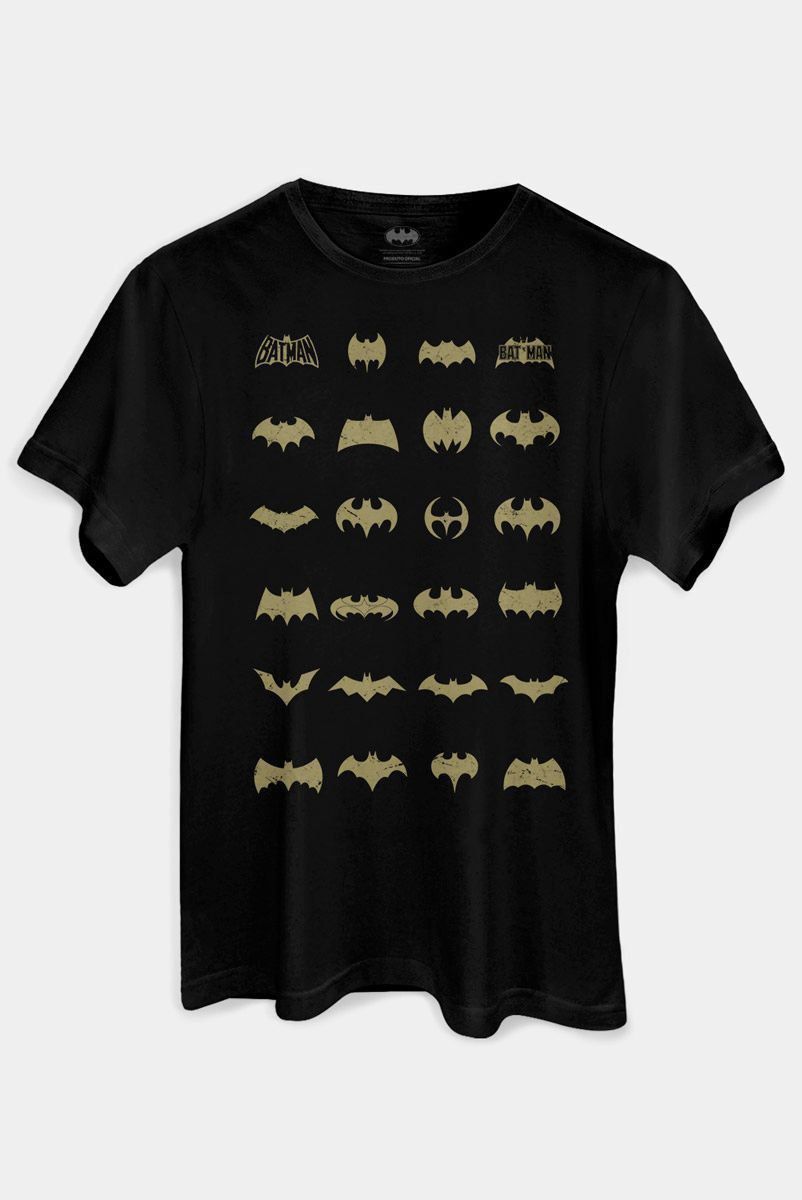 Camiseta Masculina Batman Logos Collection