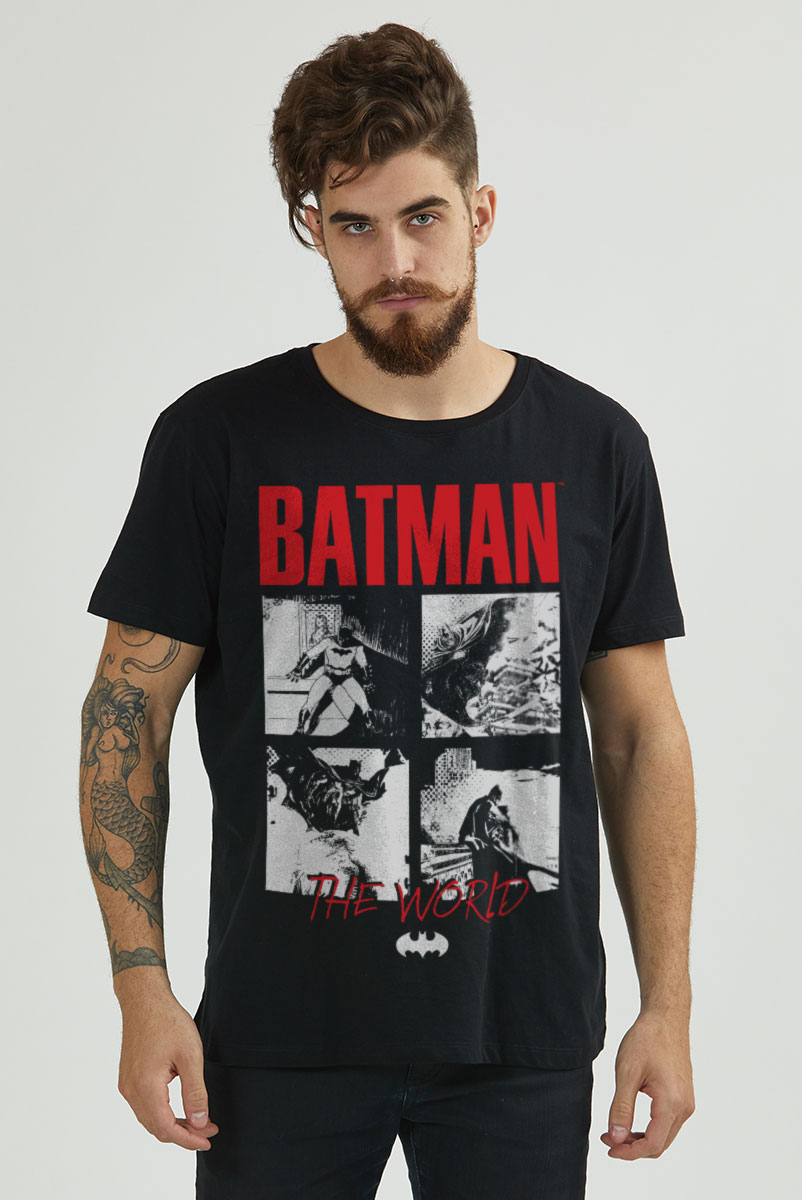 Camiseta Masculina Batman O Mundo Tour