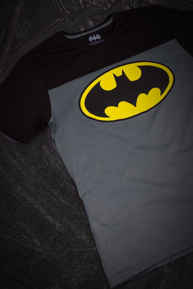 Camiseta Masculina Bicolor Batman Logo