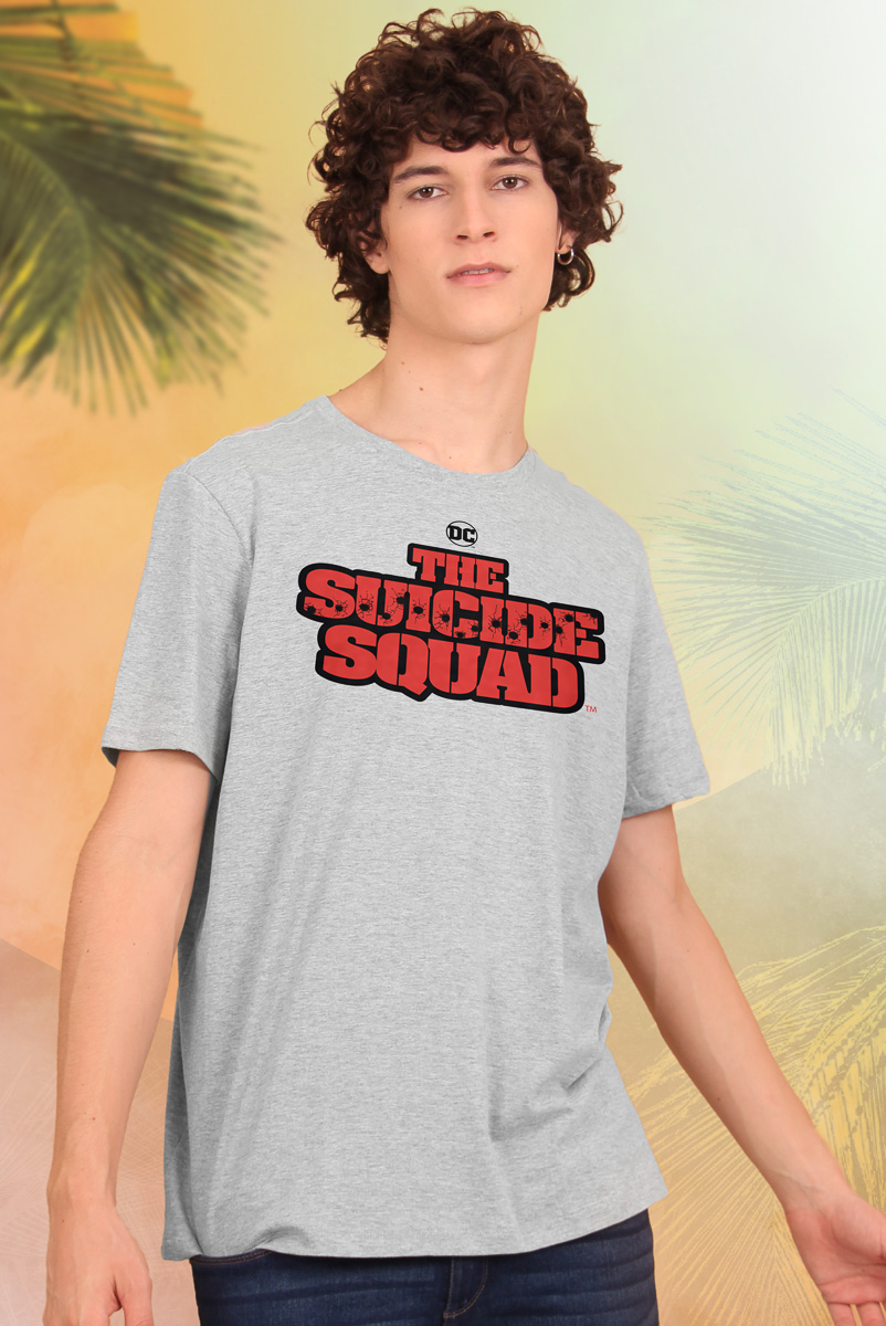 Camiseta Masculina Esquadrão Suicida Logo
