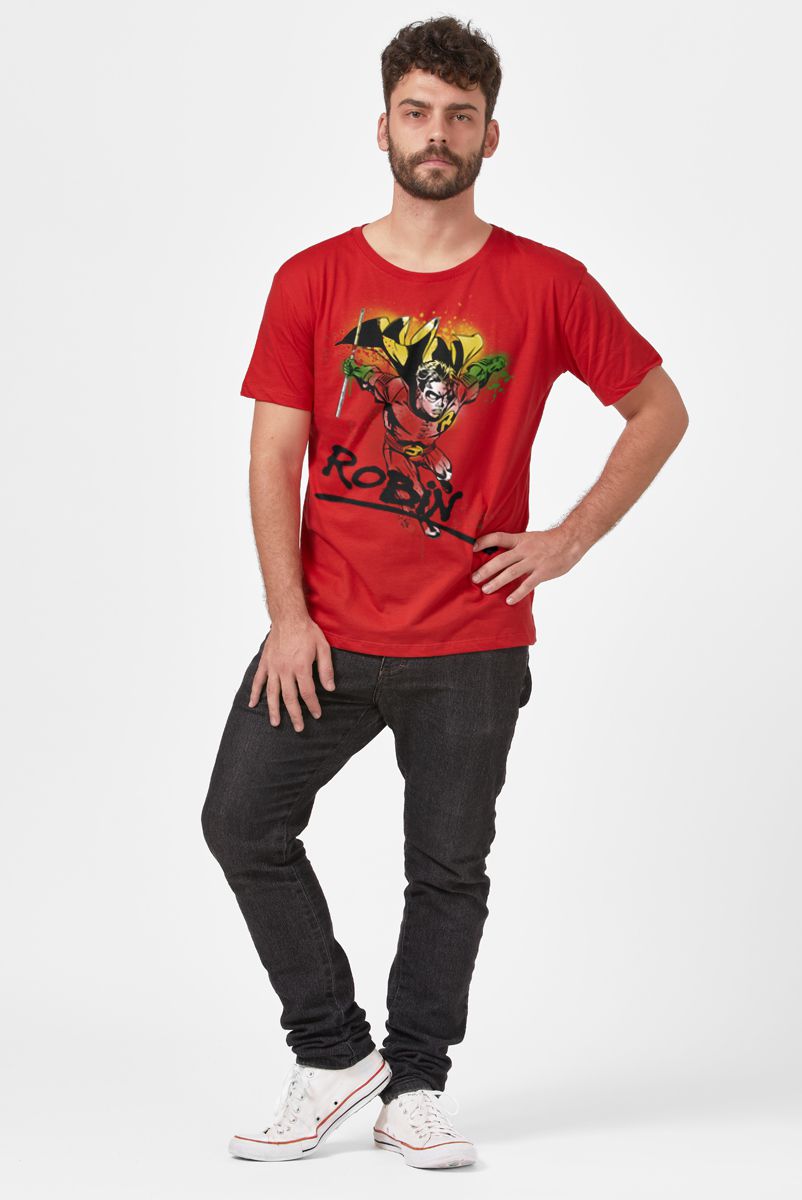 Camiseta Masculina Jovens Titãs Robin