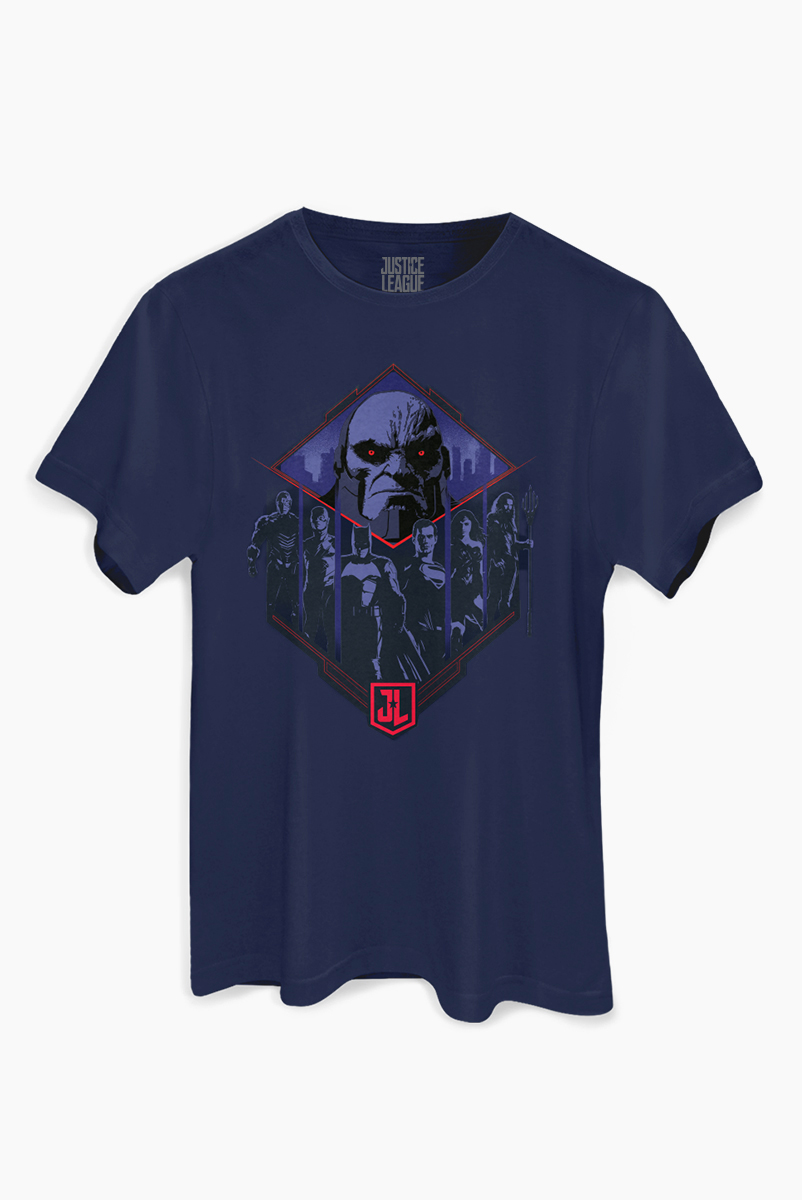 Camiseta Masculina Liga da Justiça Darkseid vs Liga