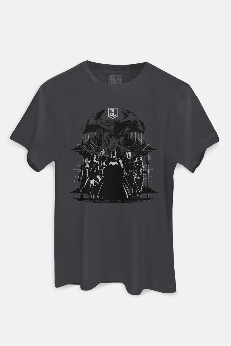 Camiseta Masculina Liga da Justiça Snyder Cut - Personagens Liga