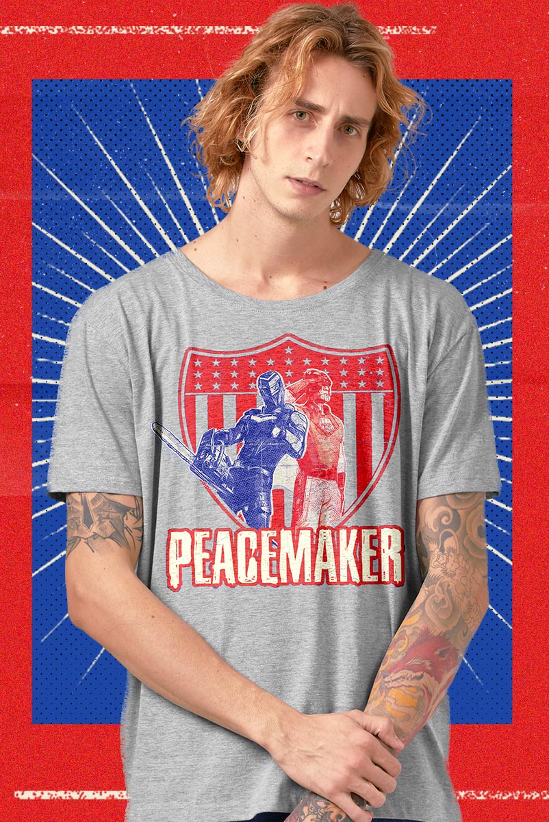 Camiseta Masculina Peacemaker Escudo