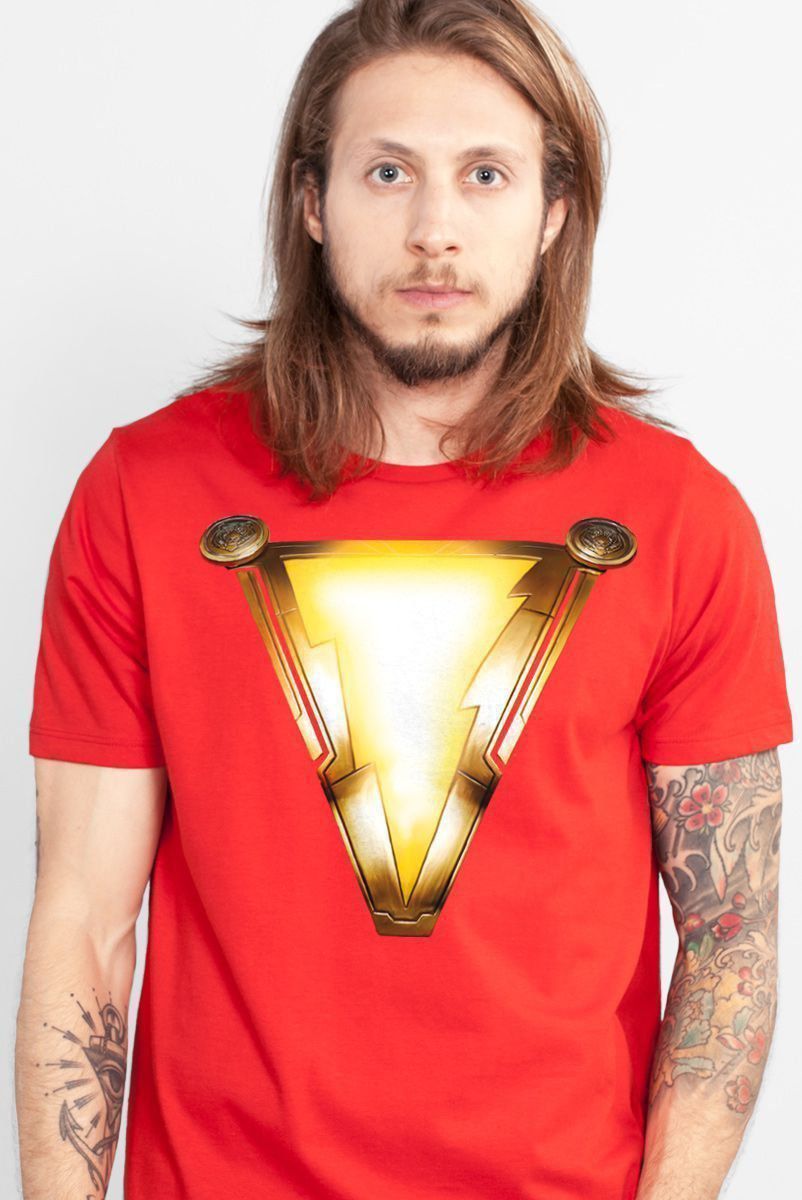 Camiseta Masculina Shazam Uniforme