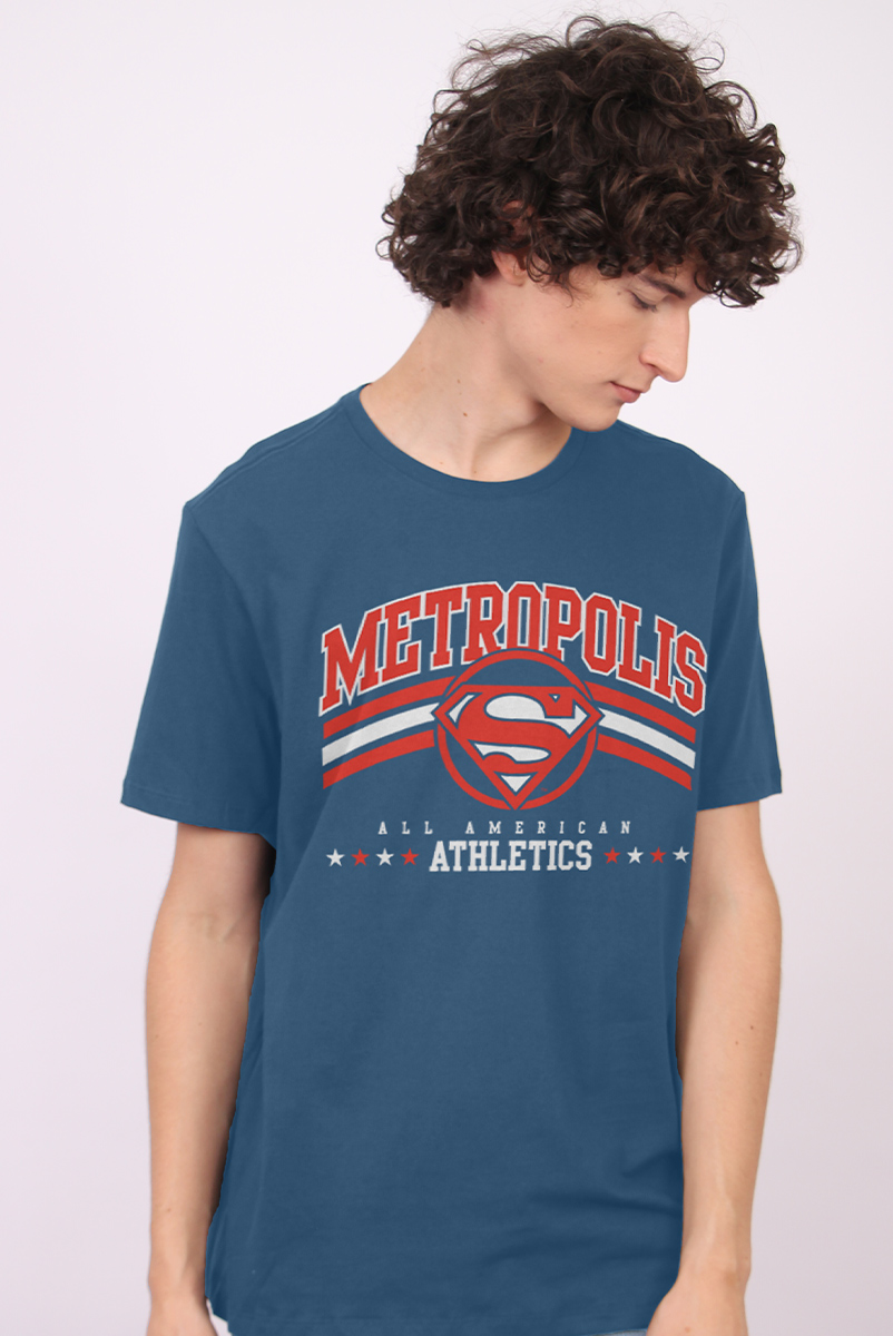 Camiseta Masculina Superman 80 Anos Metrópolis
