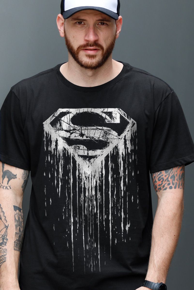 Camiseta Masculina Superman Steel Melting