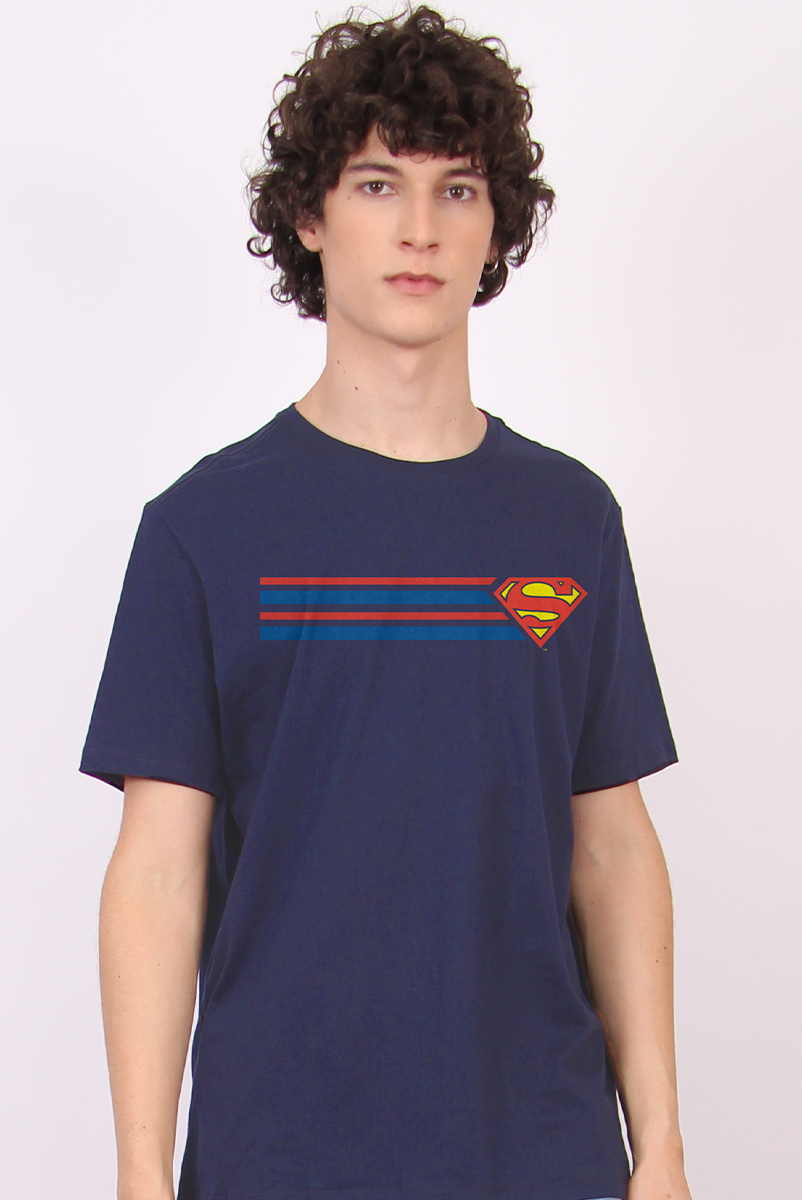 Camiseta Masculina Superman Stripes