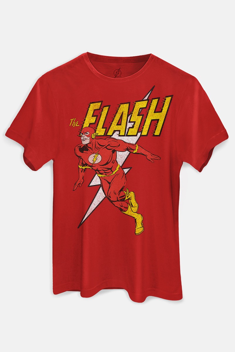 Camiseta Masculina The Flash Em Ação