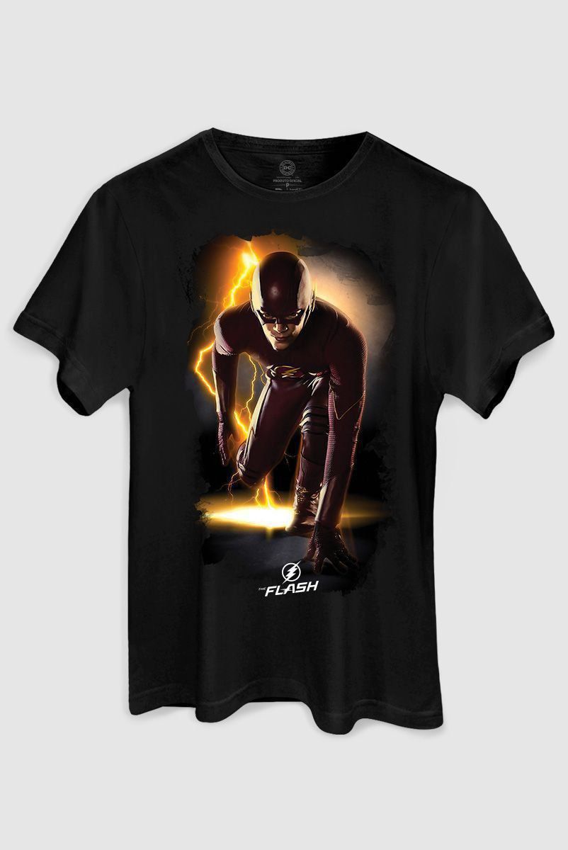 Camiseta Masculina The Flash Serie In Action
