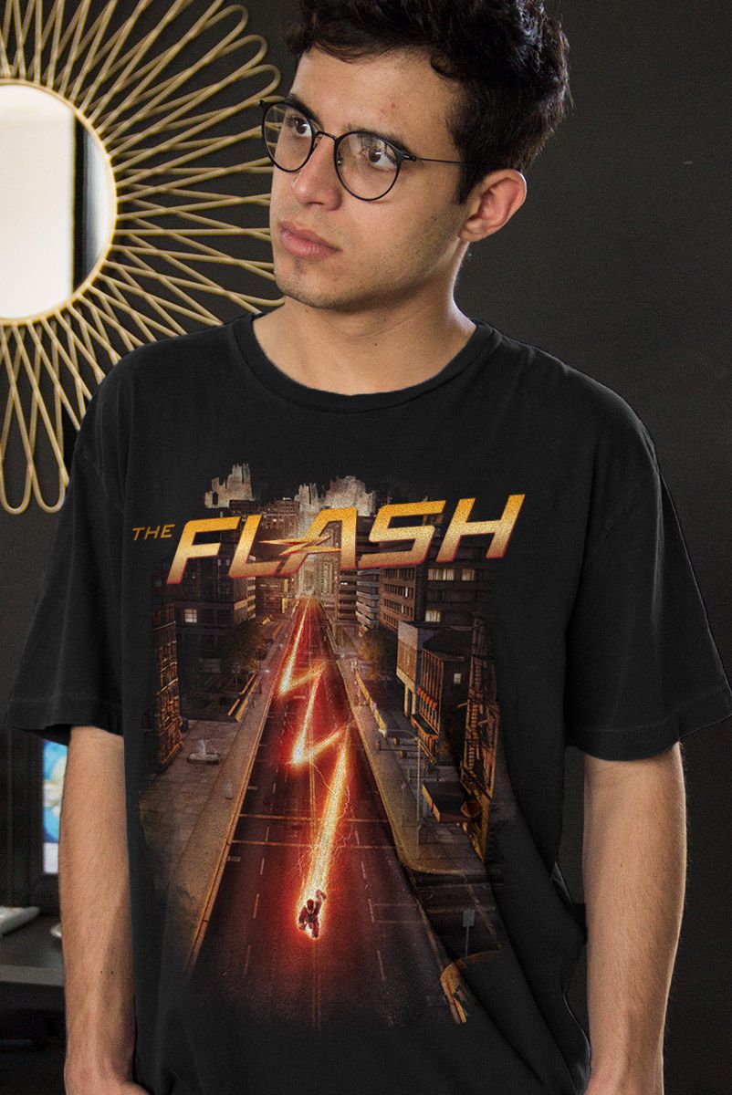 Camiseta Masculina The Flash Series Poster