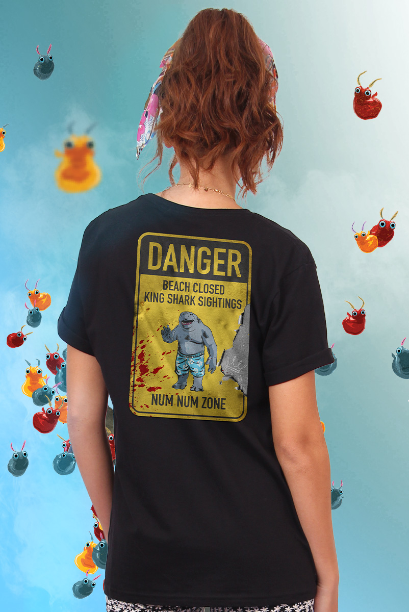 T-shirt Feminina Esquadrão Suicida King Shark Danger