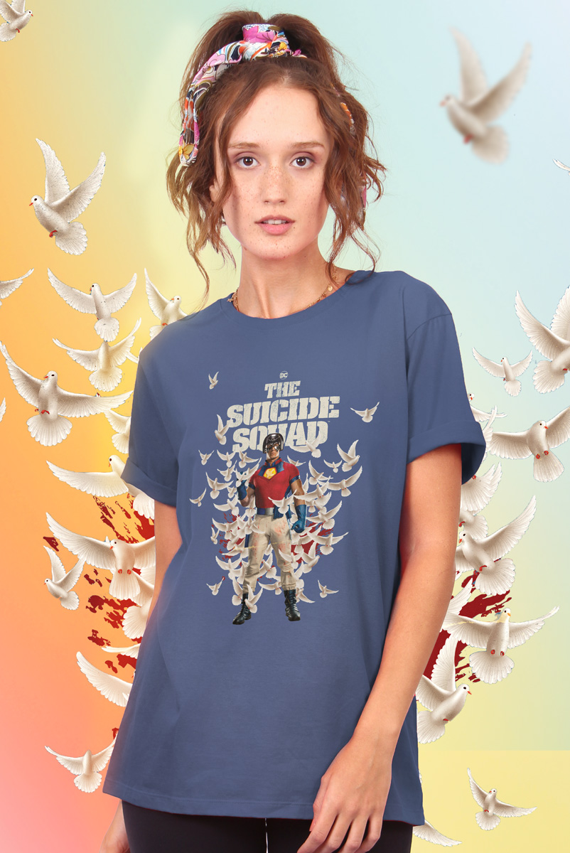 T-shirt Feminina Esquadrão Suicida Peacemaker