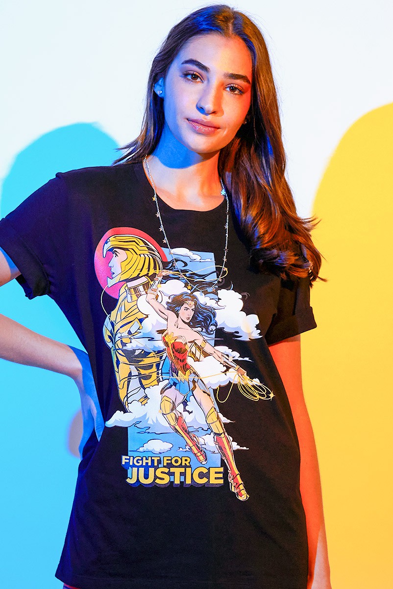 T-shirt Feminina Mulher Maravilha 1984 Fight For Justice