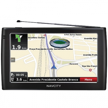 GPS Way 75 Com TV Digital - Tela de 7 LCD Touchscreen - Navcity