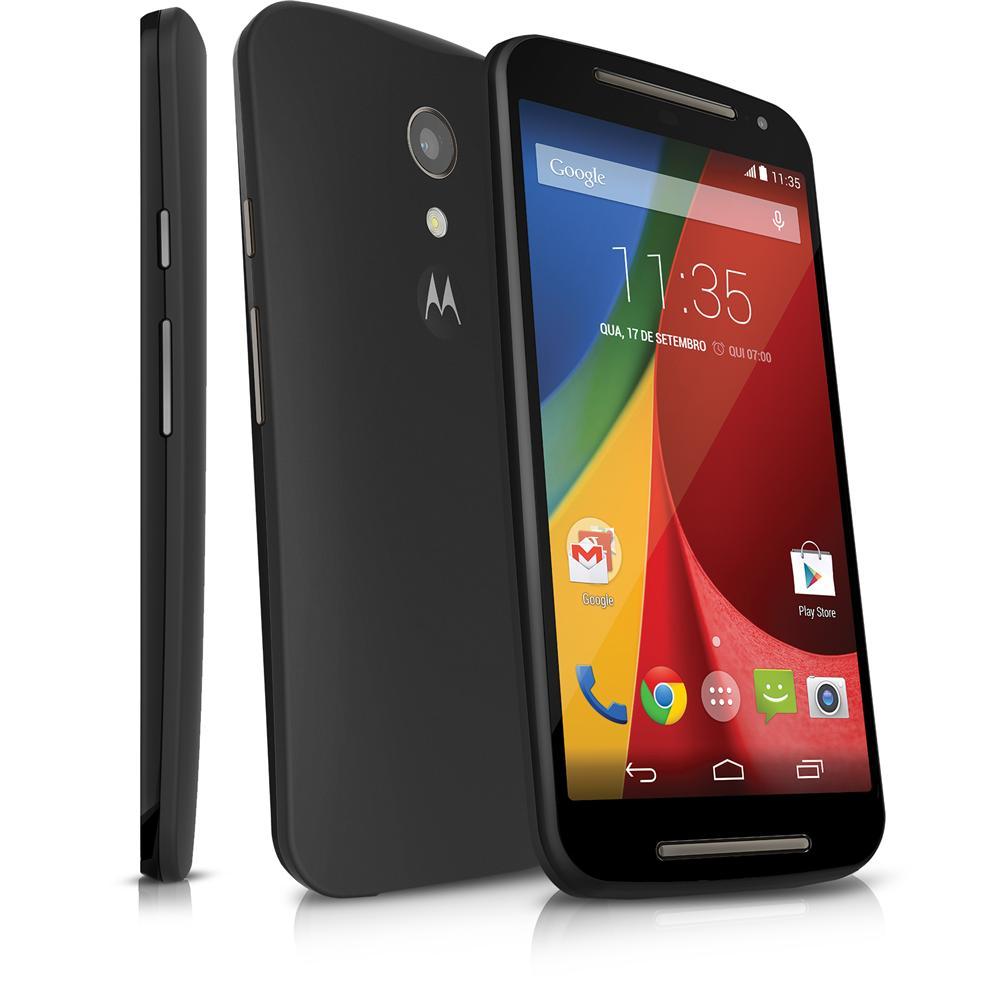 Smartphone Novo Moto G Dual Chip XT 1068 Android 4.4 Tela 5 8GB 3G Wi-Fi Câm de 8MP Preto - Motorola