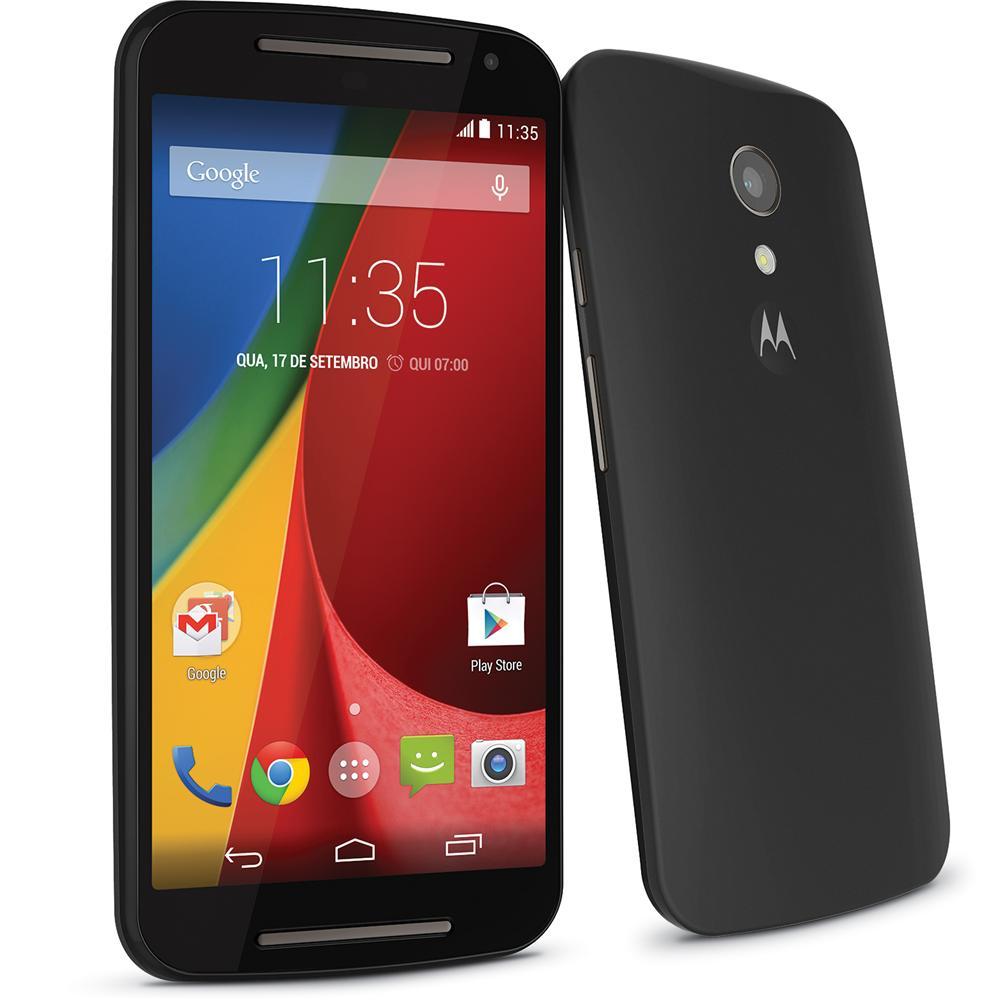 Smartphone Novo Moto G Dual Chip XT 1068 Android 4.4 Tela 5 8GB 3G Wi-Fi Câm de 8MP Preto - Motorola