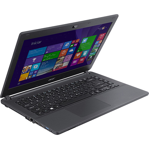 Notebook ES1-411-C8FA Intel Quad Core 4GB 500GB Tela LED 14 HDMI/USB 3.0/Bluetooth Windows 8.1 Preto - Acer