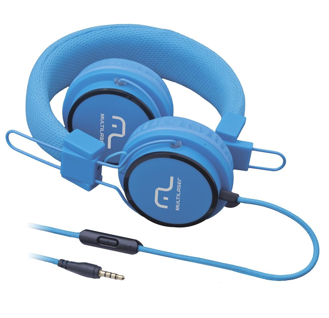 Fone HeadFun - Microfone para Celular Azul PH089 - Multilaser
