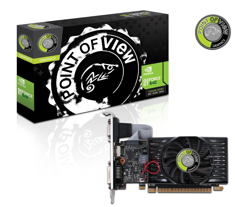 Placa de Video GeForce GT640 1GB DDR3 Low Profile VGA-640-A2-1024 - Point Of View