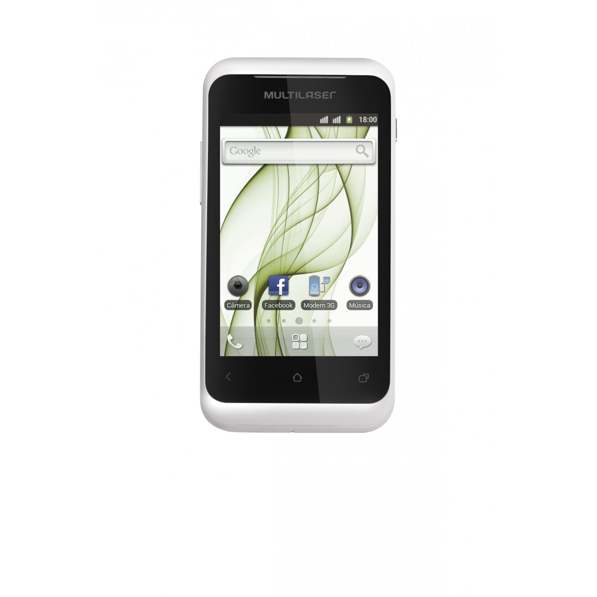 Smartphone Multilaser Dual Chip P3182 3G Android 2.3 Processador 1.0Ghz Tela de 3.5p Branco