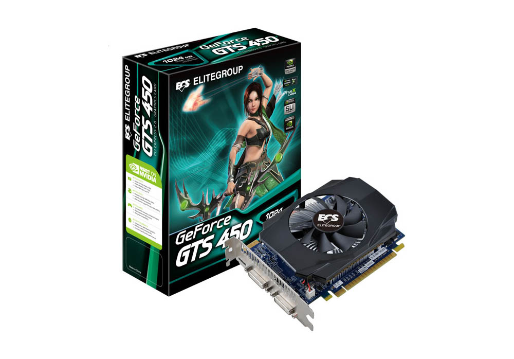 Placa de Video GeForce GTS450 1GB DDR5 128Bits NGTS450-1GPL-F - ECS