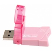 Mini Leitor De Cartao Externo USB/Micro SD HYT-1017 Rosa - HARDLINE