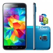 Smartphone Galaxy S5 com Android 4.4, Dual Chip, Quad Core 2.5 Ghz e Câmera de 16 MP com Flash Azul LED G900MD - Samsung